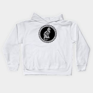 Black Cat Mandala Kids Hoodie